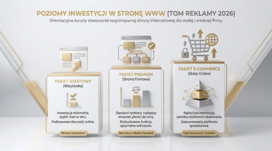 Poziomy Inwestycji w Stronę WWW (TOM REKLAMY 2026)