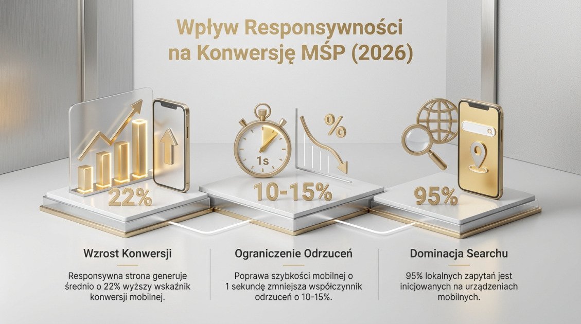 Responsywne strony internetowe 2026: Klucz do sukcesu MŚP 2 Wpływ Responsywności na Konwersję MŚP (2026)