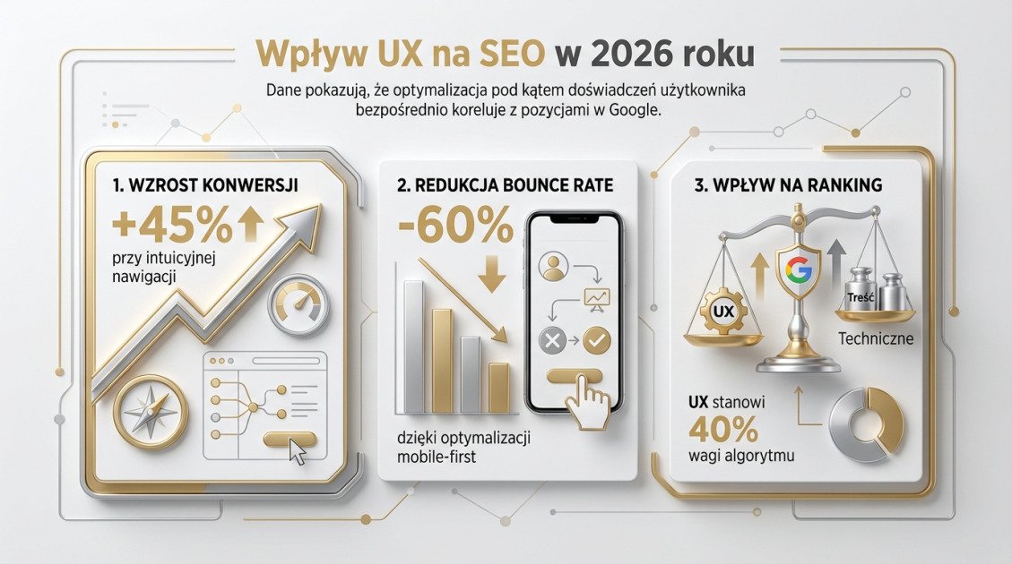Skuteczna optymalizacja SEO strony w 2026 roku – kompletny przewodnik 1 Wpływ UX na SEO w 2026 roku