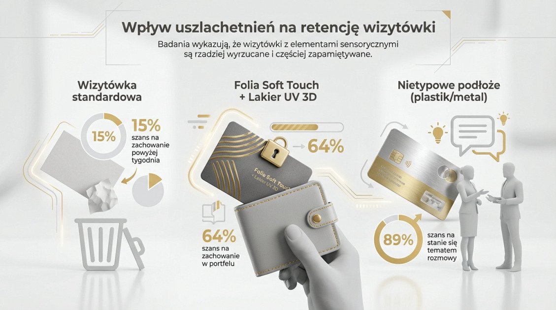Wpływ uszlachetnień na retencję wizytówki