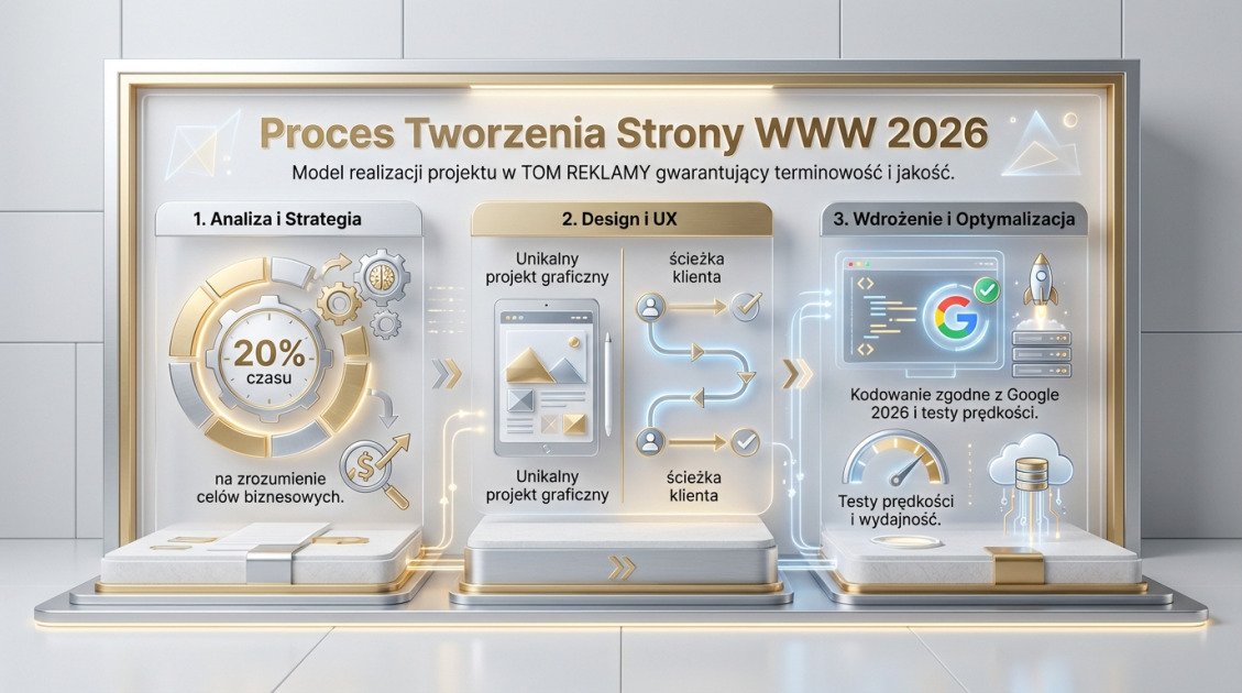 Tanie strony internetowe Kielce – profesjonalny start Twojej firmy w 2026 1 Proces Tworzenia Strony WWW 2026