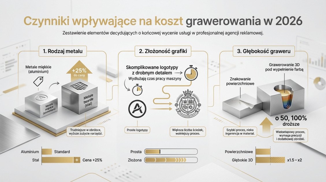 Czynniki wpływające na koszt grawerowania w 2026