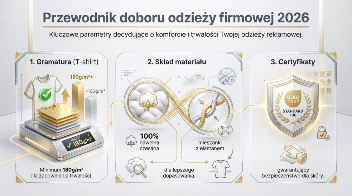 Przewodnik doboru odzieży firmowej 2026