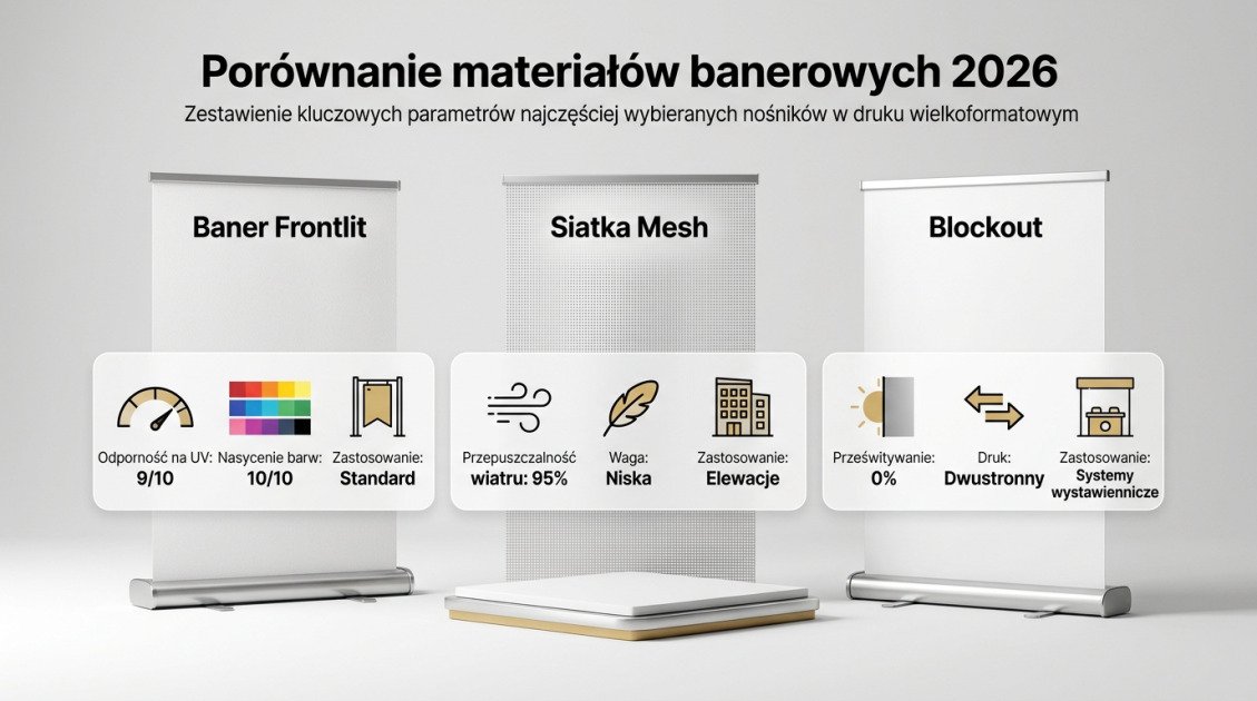Porównanie materiałów banerowych 2026