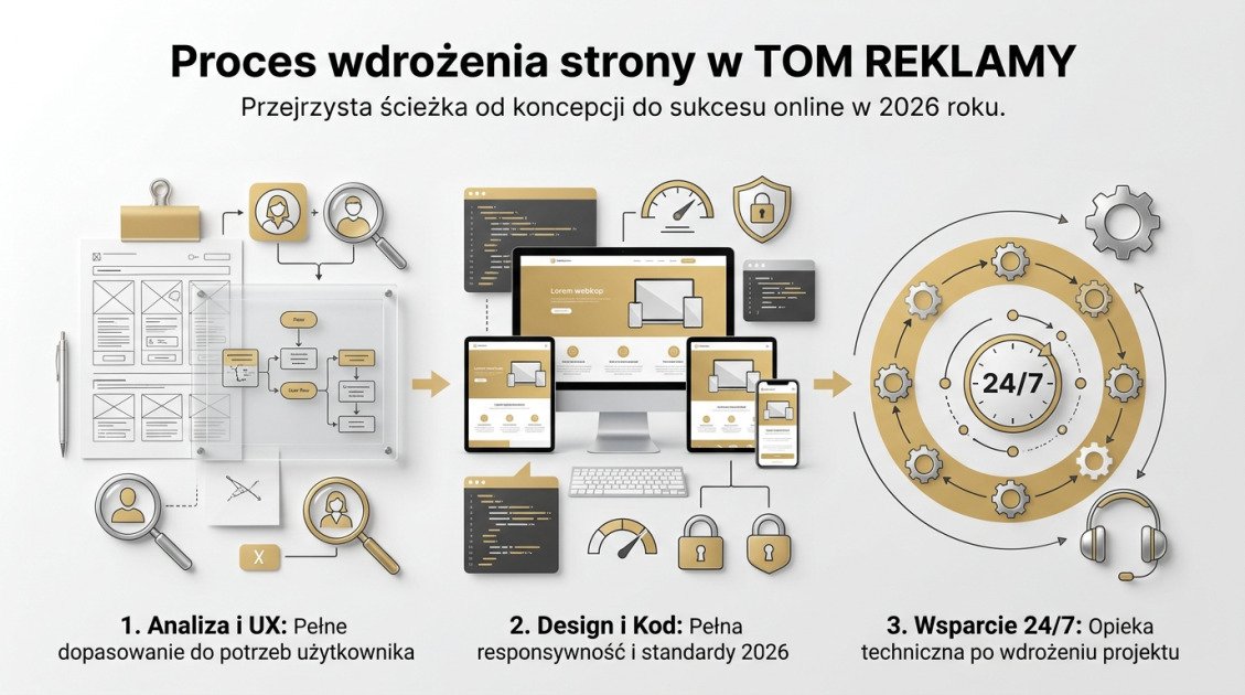 Proces wdrożenia strony w TOM REKLAMY
