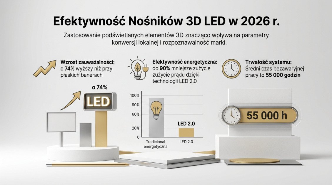 Efektywność Nośników 3D LED w 2026 r.