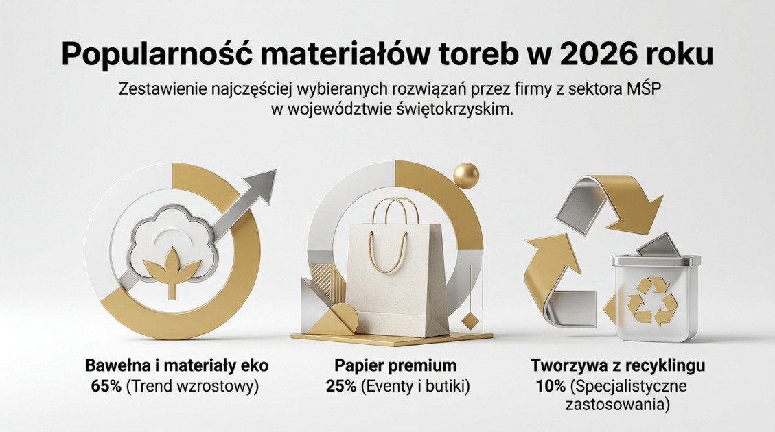 Torby reklamowe z logo Kielce – Twój sposób na mobilną reklamę 1 Popularność materiałów toreb w 2026 roku