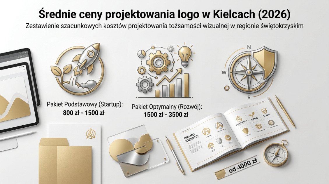 Średnie ceny projektowania logo w Kielcach (2026)