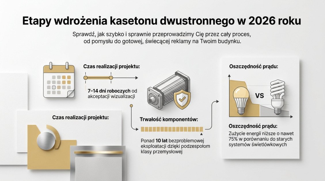 Etapy wdrożenia kasetonu dwustronnego w 2026 roku