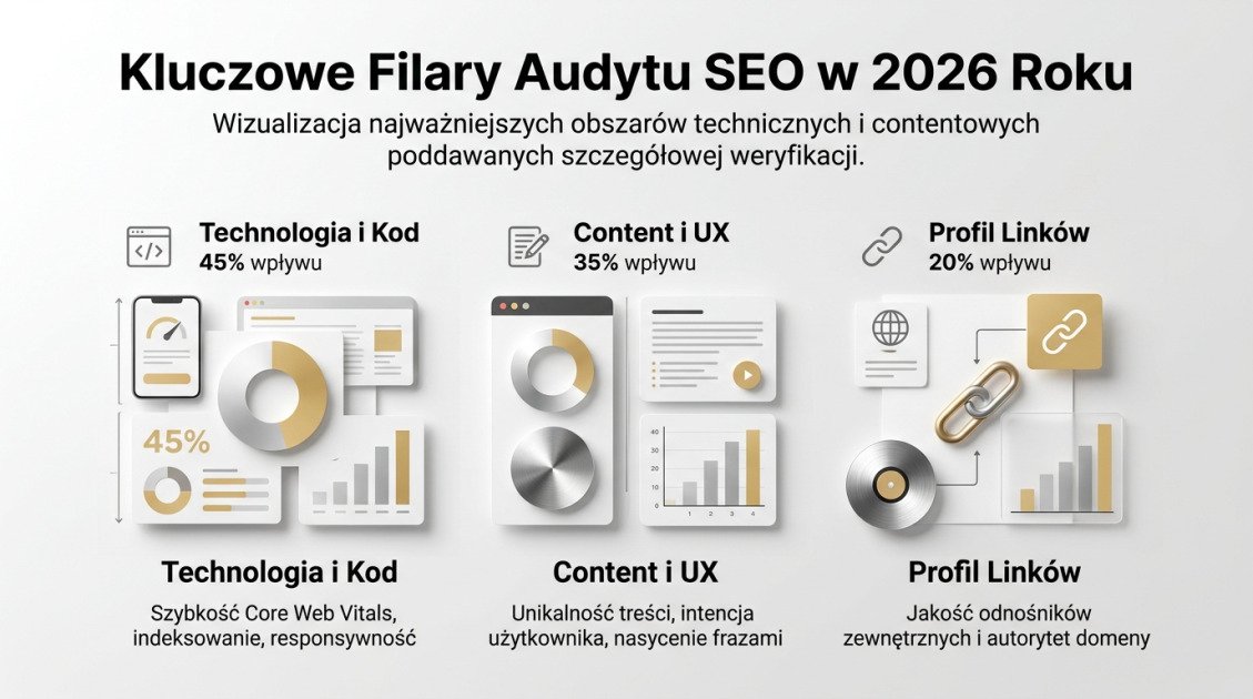 Audyt SEO strony internetowej Kielce: Zdobądź klientów 1 Kluczowe Filary Audytu SEO w 2026 Roku