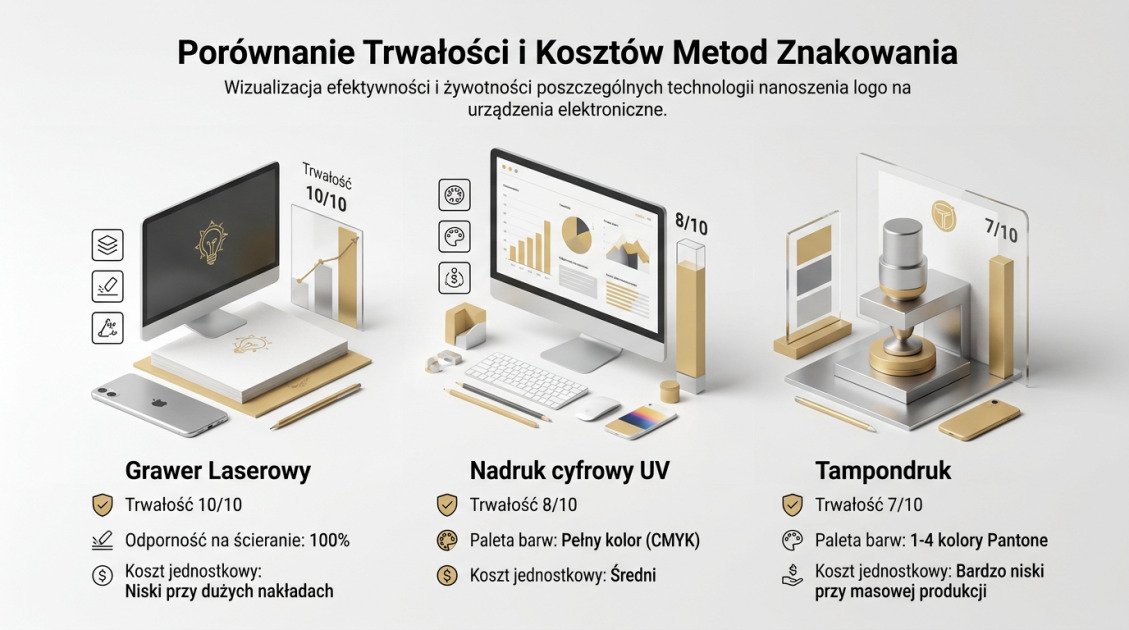 Powerbank z logo firmy Kielce – Praktyczny gadżet 2026 1 Porównanie Trwałości i Kosztów Metod Znakowania