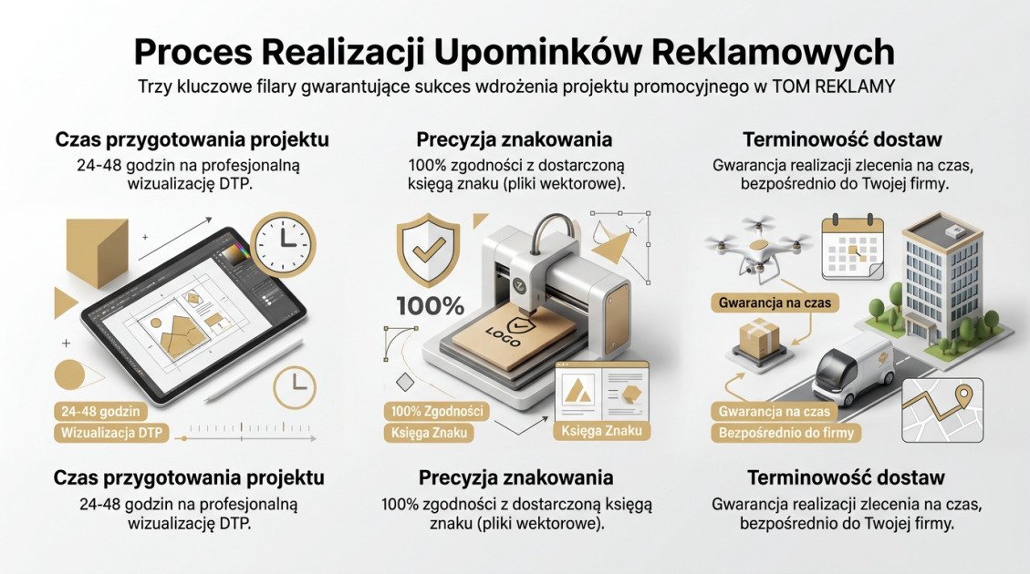 Personalizowane upominki reklamowe Kielce: wyróżnij markę 1 Proces Realizacji Upominków Reklamowych