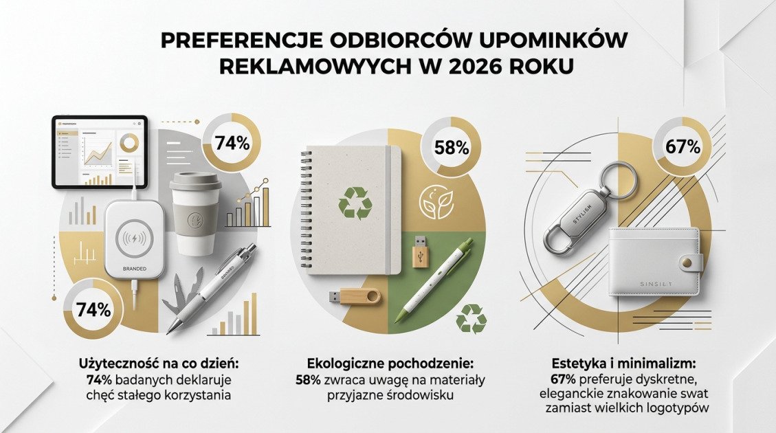 Personalizowane upominki reklamowe – jak skutecznie wyróżnić firmę? 1 Preferencje odbiorców upominków reklamowych w 2026 roku